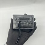 Balenciaga Neo Classic Trifold Croco Embossed Black SHW