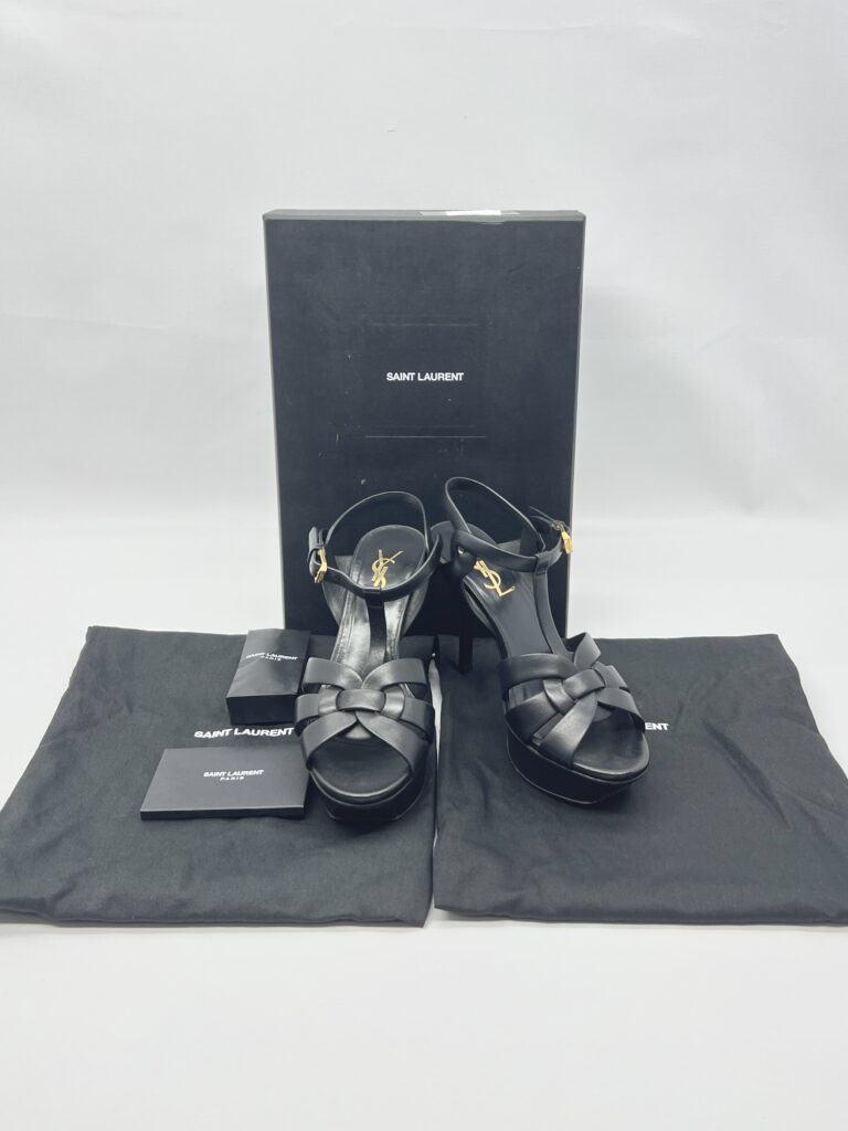 Saint Laurent Tribute Heels 85 Black