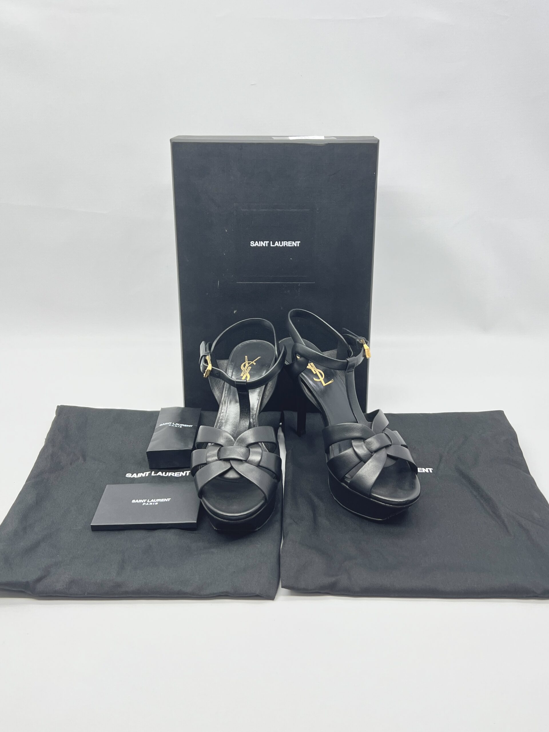 Saint Laurent Tribute Heels 85 Black