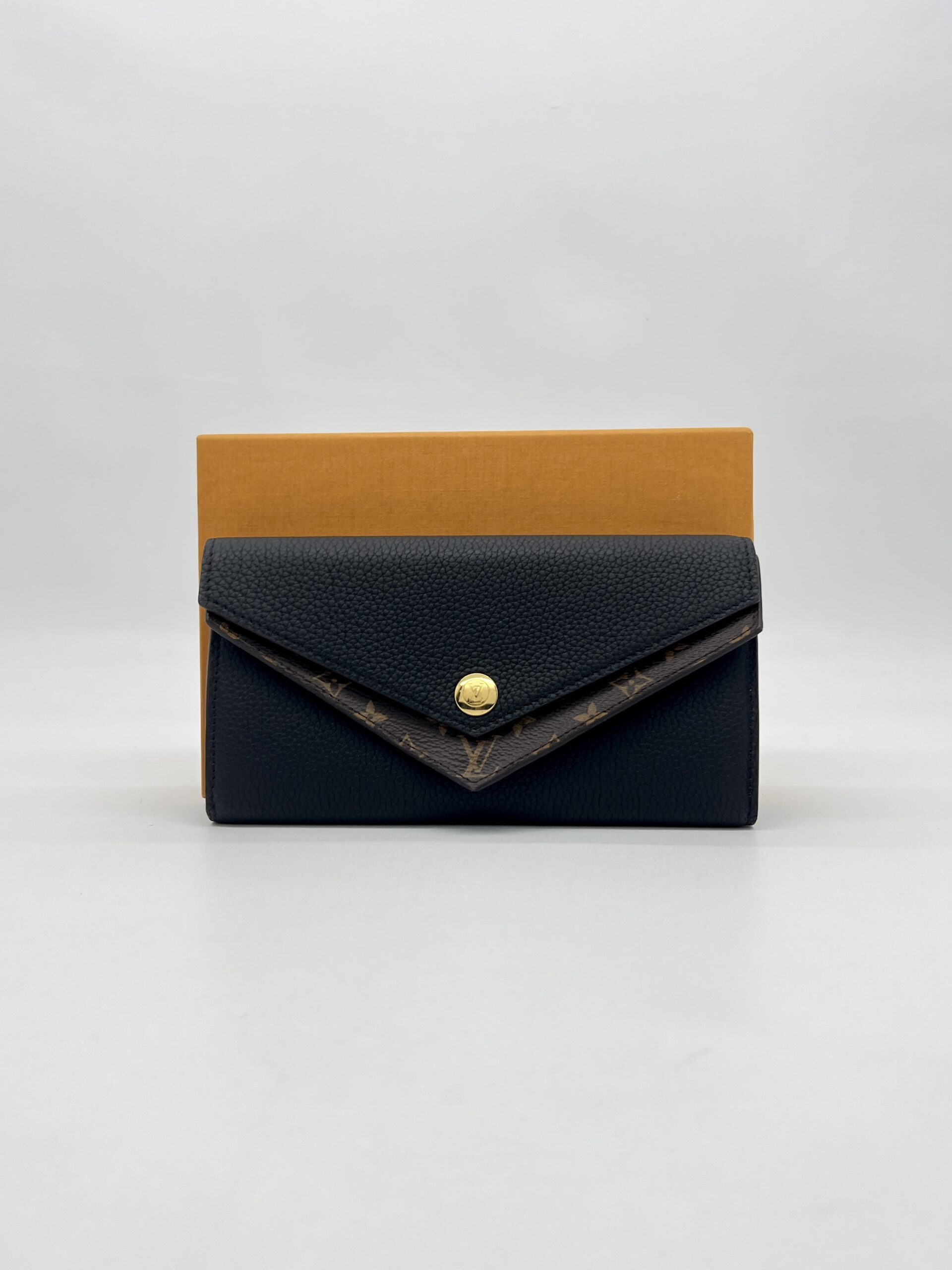 Louis Vuitton Double V Long Wallet Monogram Black GHW