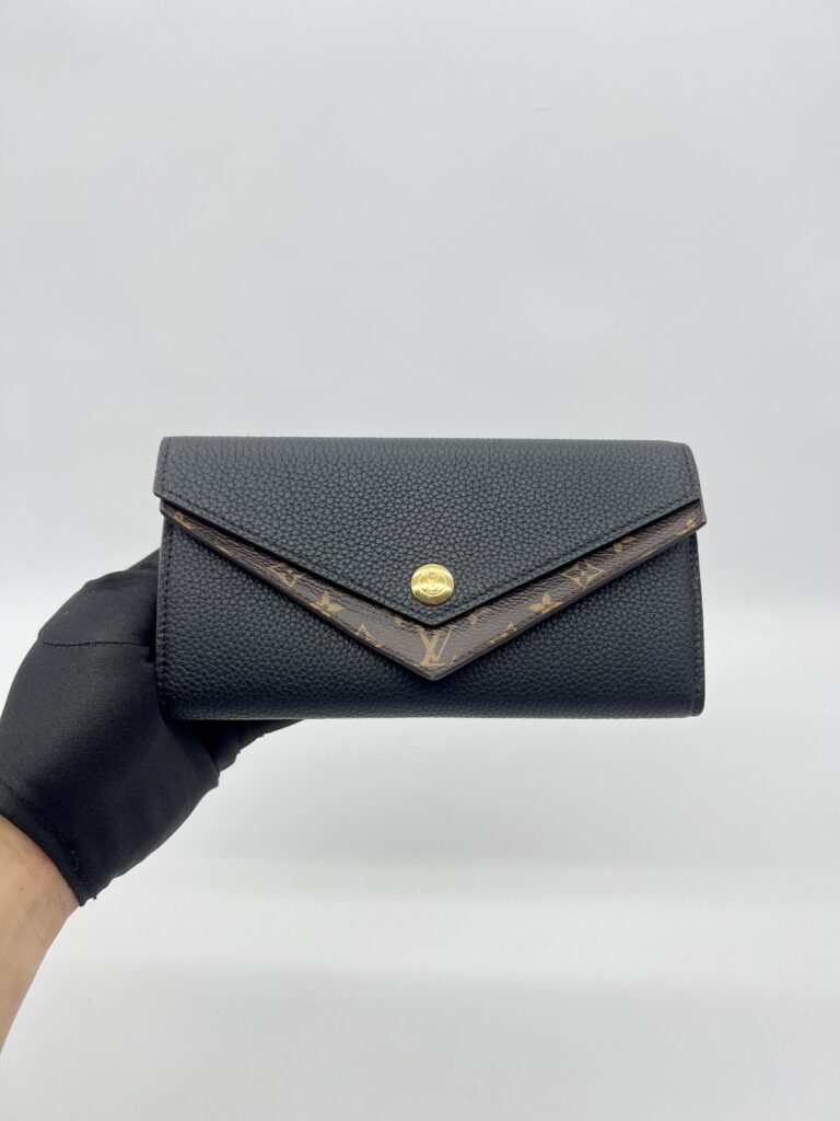 Louis Vuitton Double V Long Wallet Monogram Black GHW