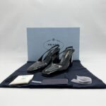 Prada Slingback Pumps Patent Black