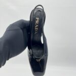 Prada Slingback Pumps Patent Black