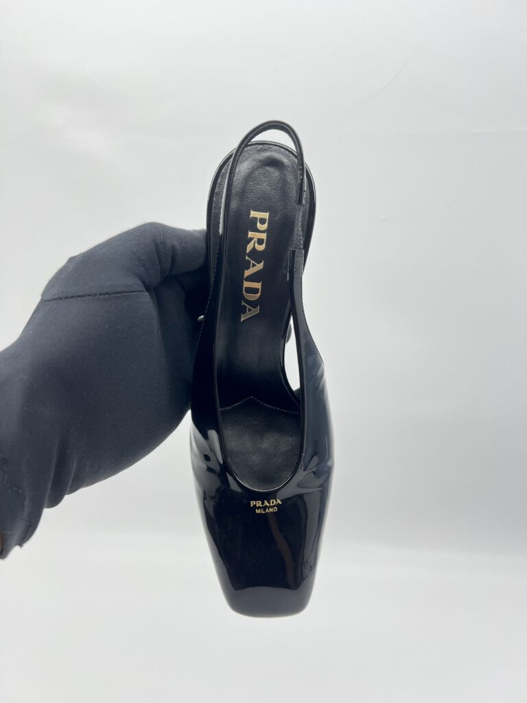 Prada Slingback Pumps Patent Black