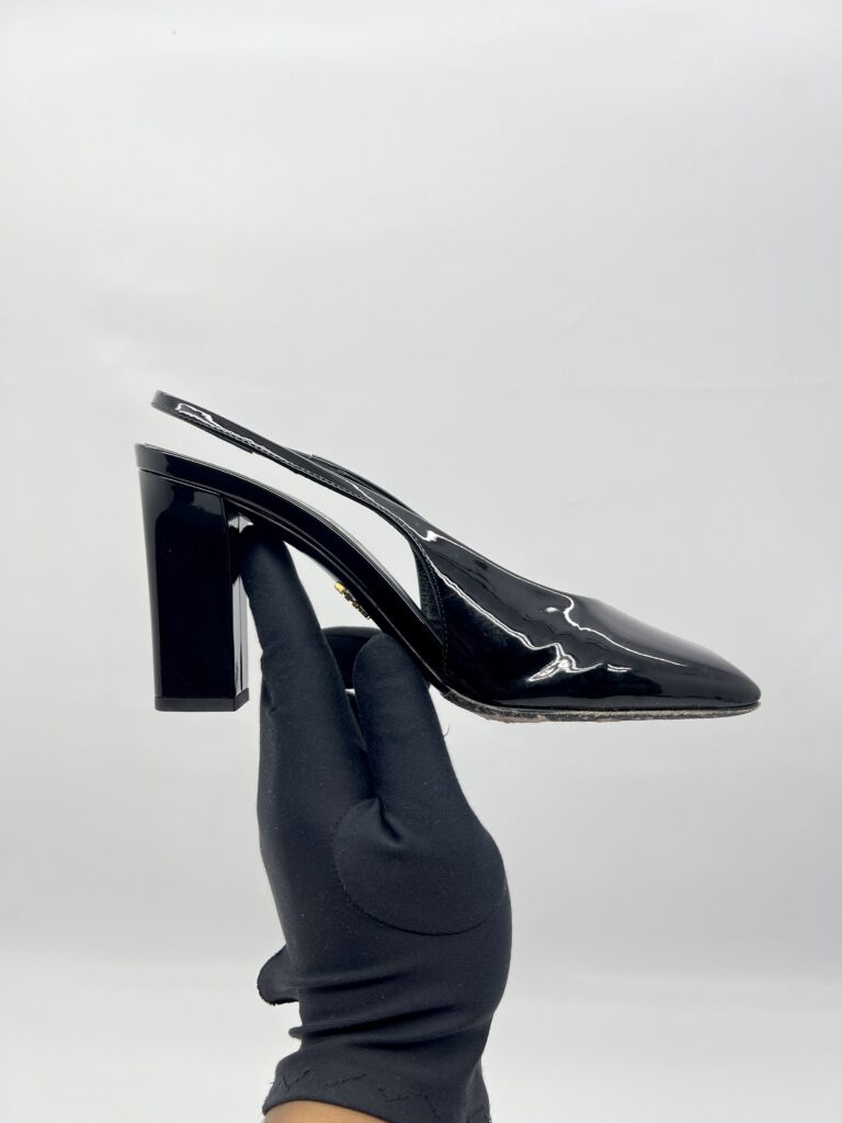 Prada Slingback Pumps Patent Black