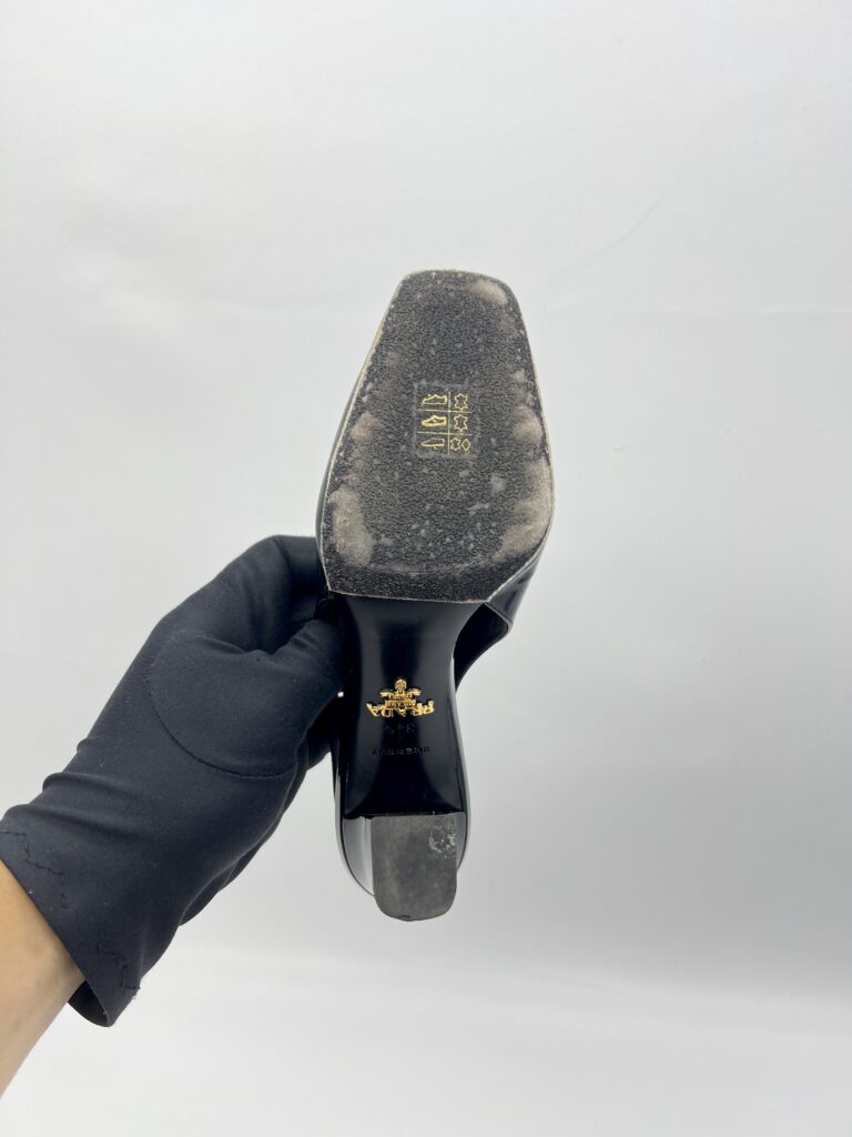 Prada Slingback Pumps Patent Black