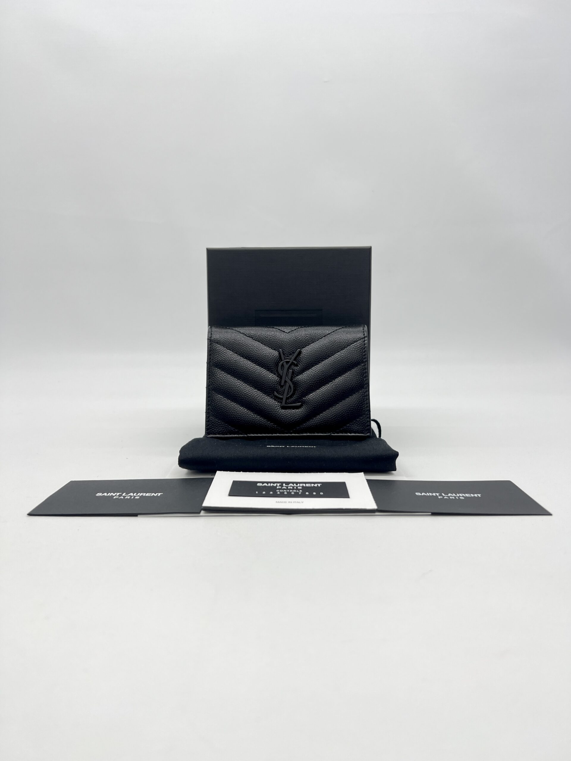 Saint Laurent Compact Wallet Black