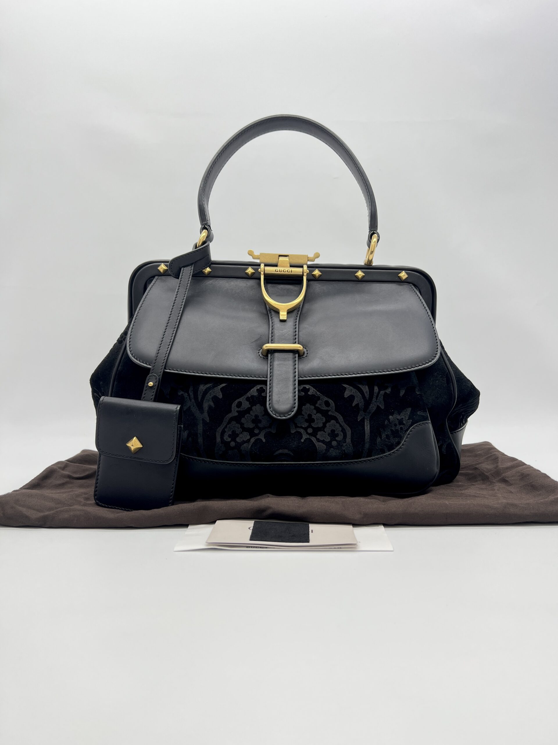 Gucci Lady Stirrup Bag Black GHW