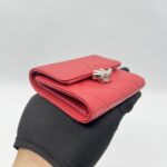 Chanel Trifold Wallet Mini Caviar Red SHW