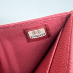 Chanel Trifold Wallet Mini Caviar Red SHW