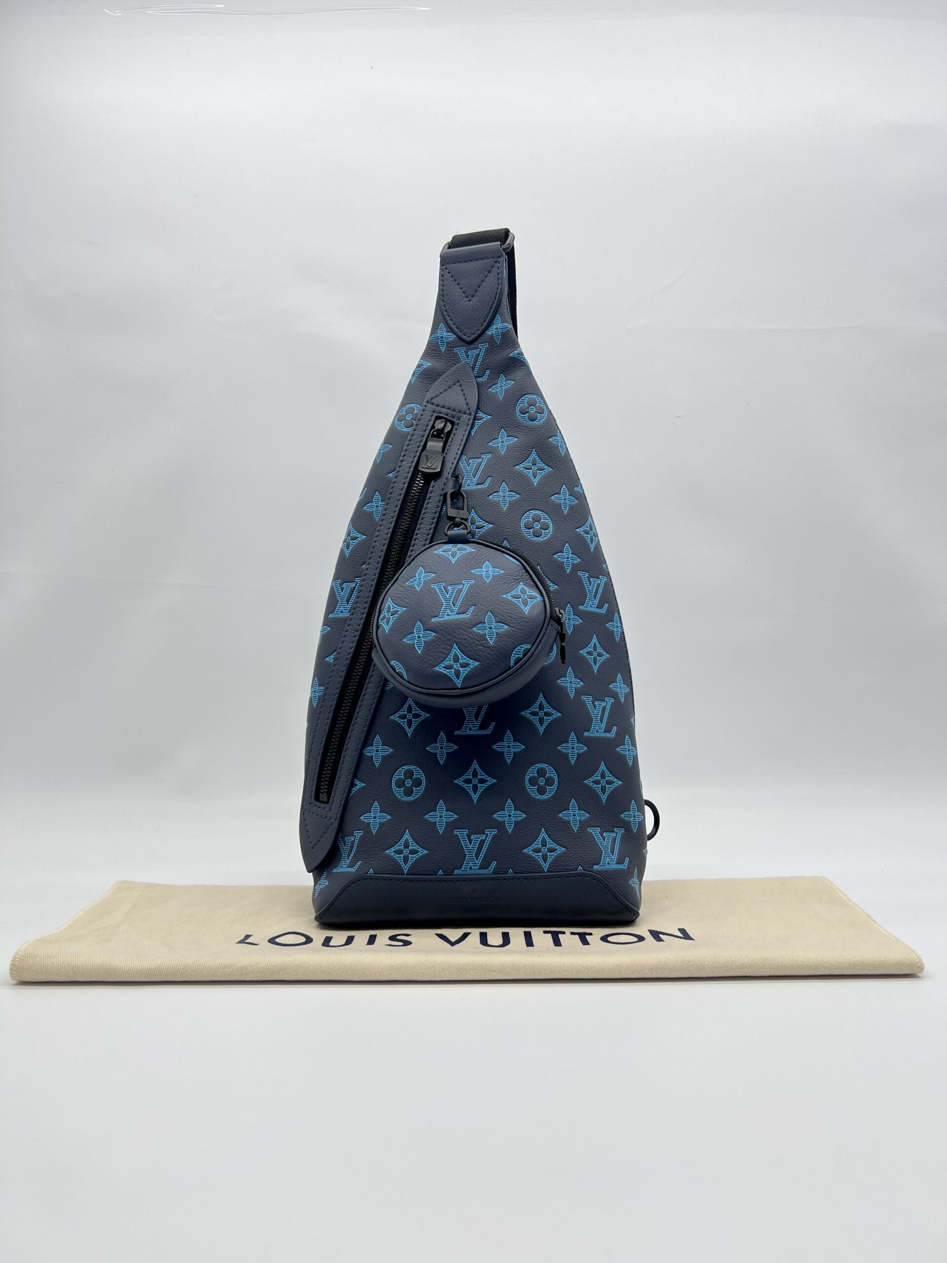 Louis Vuitton Duo Slingbag Monogram Shadow River Blue