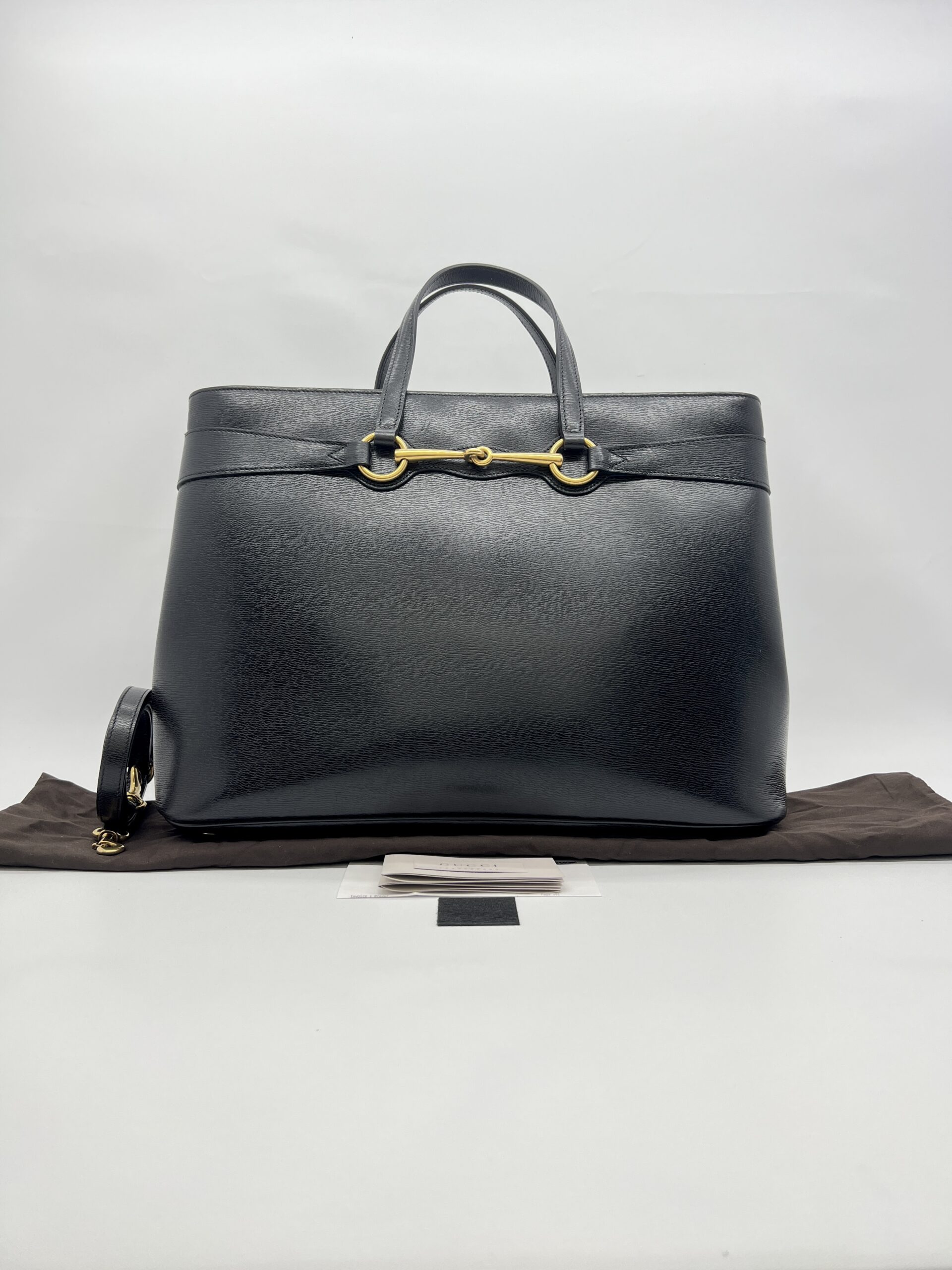 Gucci Bright Bit Tote Black GHW