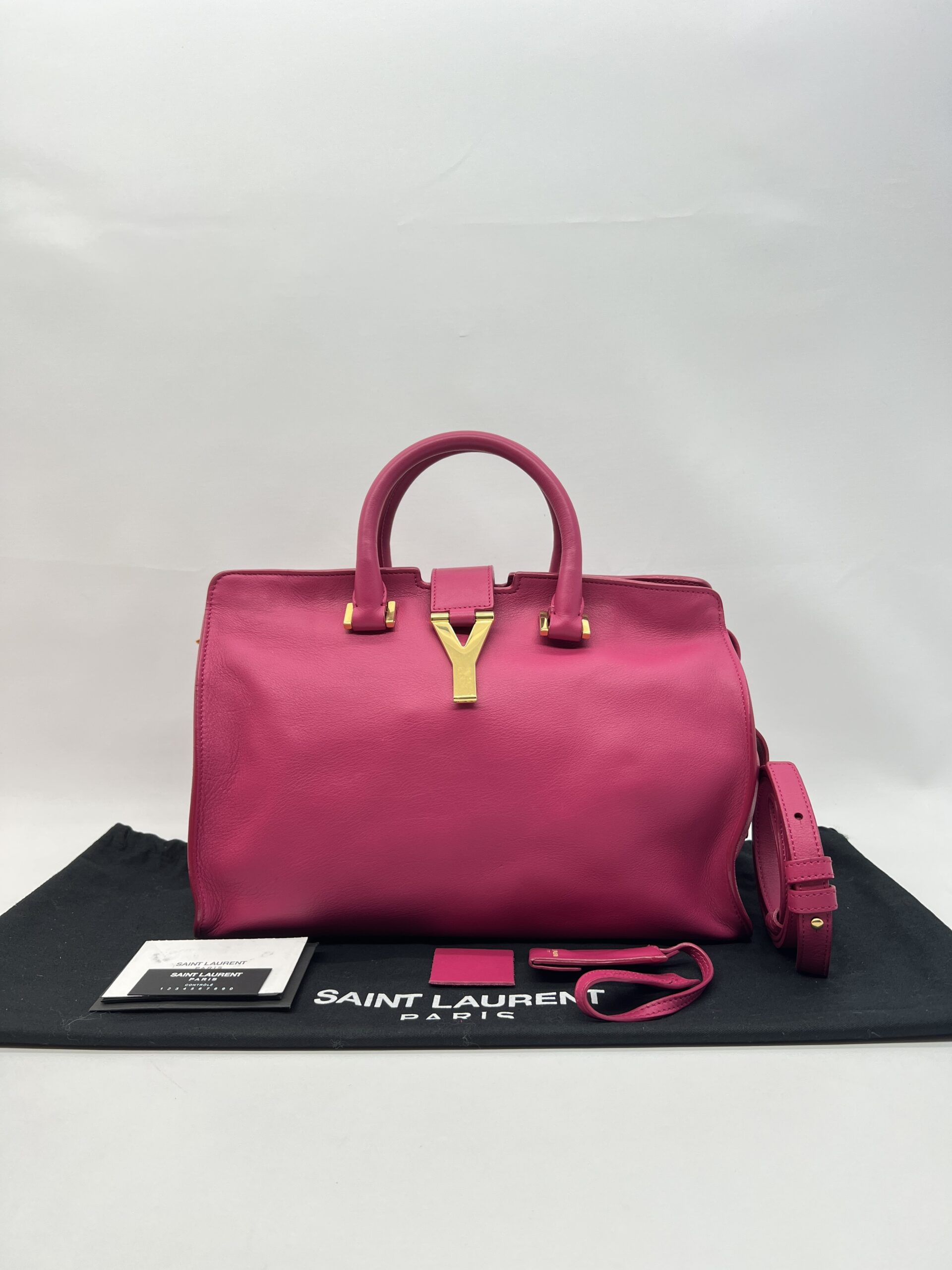 Saint Laurent Ligne Y Bag Pink Fichsia GHW