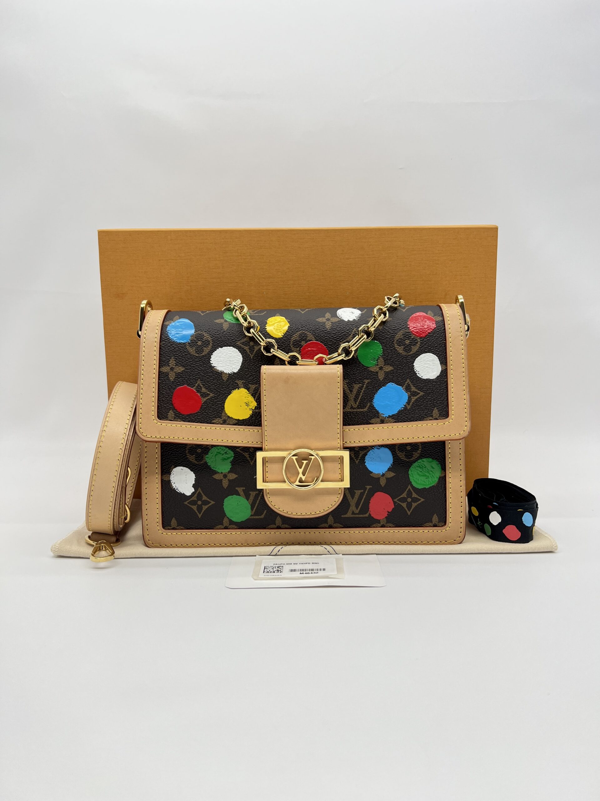 Louis Vuitton Dauphine MM X Yayoi Monogram GHW