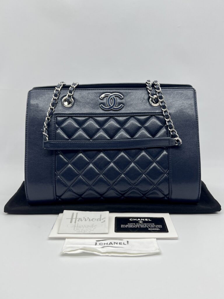 Chanel Mademoiselle Vintage Bag Navy SHW
