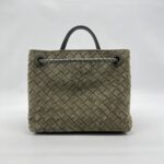 Bottega Veneta Small Andiamo Suede Intrecciato Cypress GHW