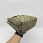 Bottega Veneta Small Andiamo Suede Intrecciato Cypress GHW