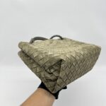 Bottega Veneta Small Andiamo Suede Intrecciato Cypress GHW