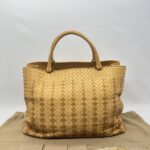 Bottega Veneta Shopping Tote Yellow Brown