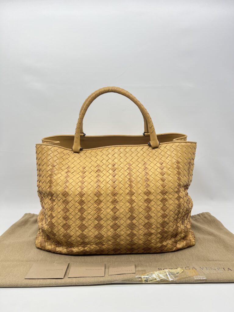 Bottega Veneta Shopping Tote Yellow Brown