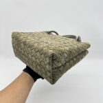 Bottega Veneta Small Andiamo Suede Intrecciato Cypress GHW