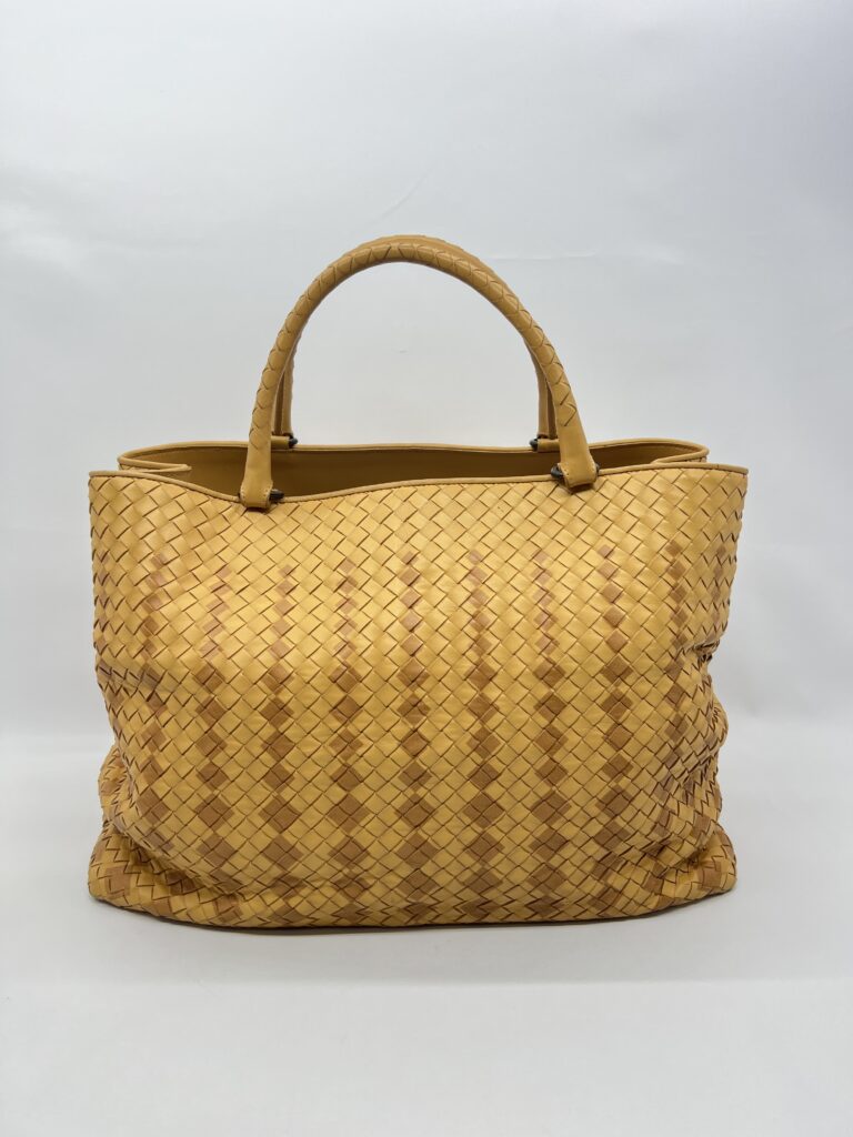 Bottega Veneta Shopping Tote Yellow Brown
