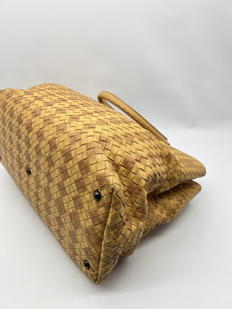 Bottega Veneta Shopping Tote Yellow Brown