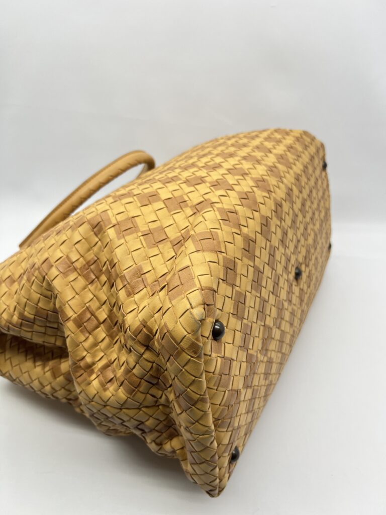 Bottega Veneta Shopping Tote Yellow Brown