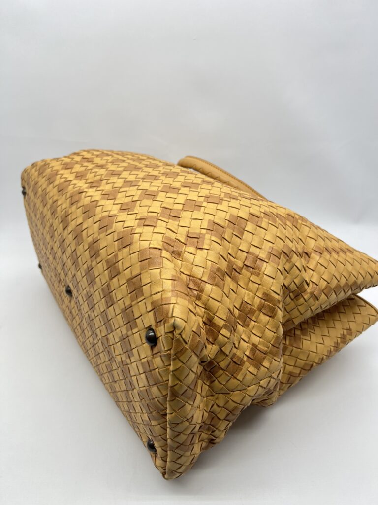 Bottega Veneta Shopping Tote Yellow Brown