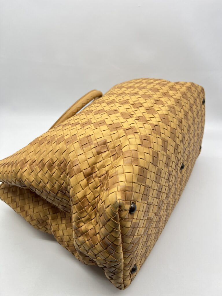 Bottega Veneta Shopping Tote Yellow Brown