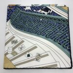 Hermes Carre Twill Mystere Scarf Camel/ Vert/ Blanc