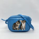 Balenciaga Everyday Camera Bag Blue Cat SHW
