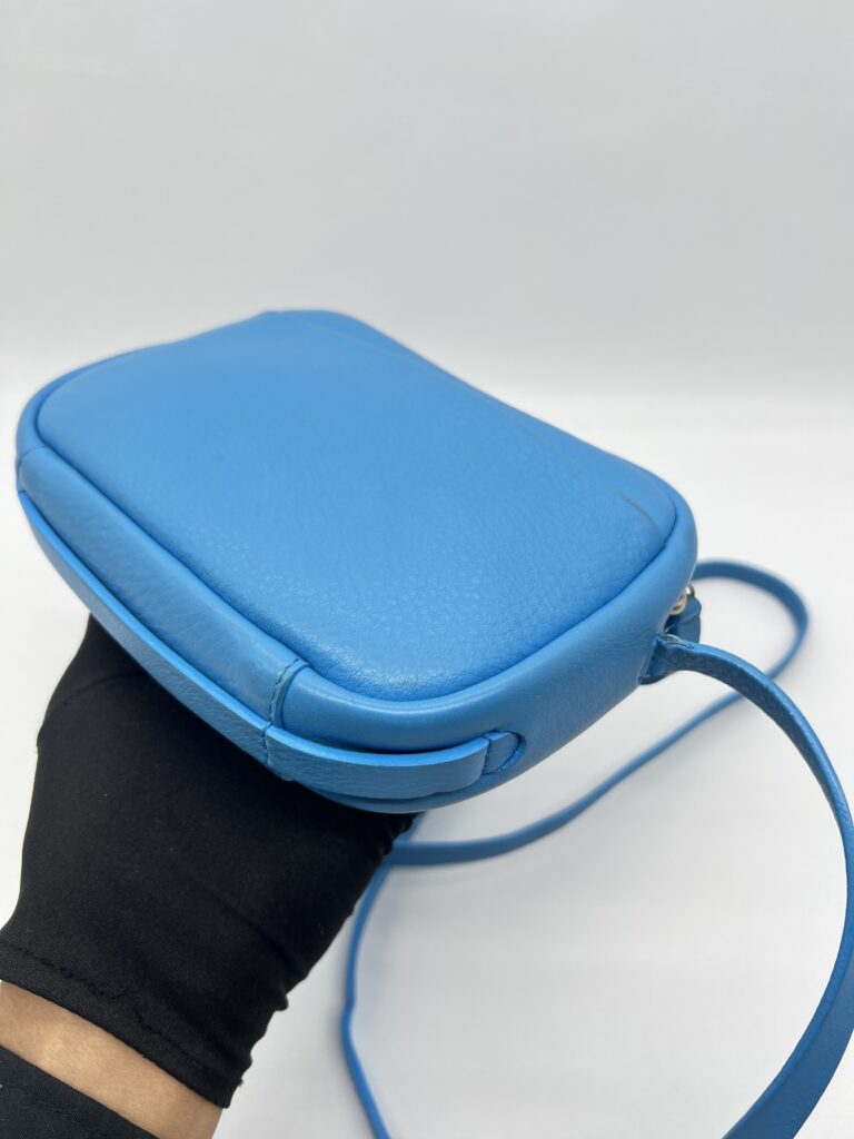Balenciaga Everyday Camera Bag Blue Cat SHW