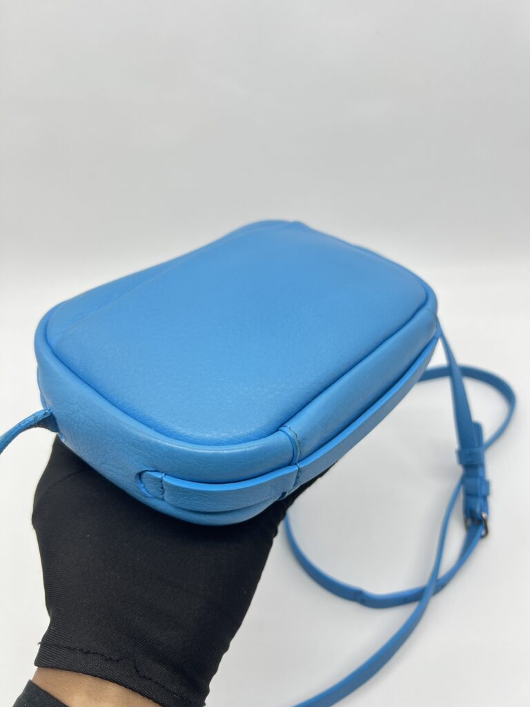 Balenciaga Everyday Camera Bag Blue Cat SHW