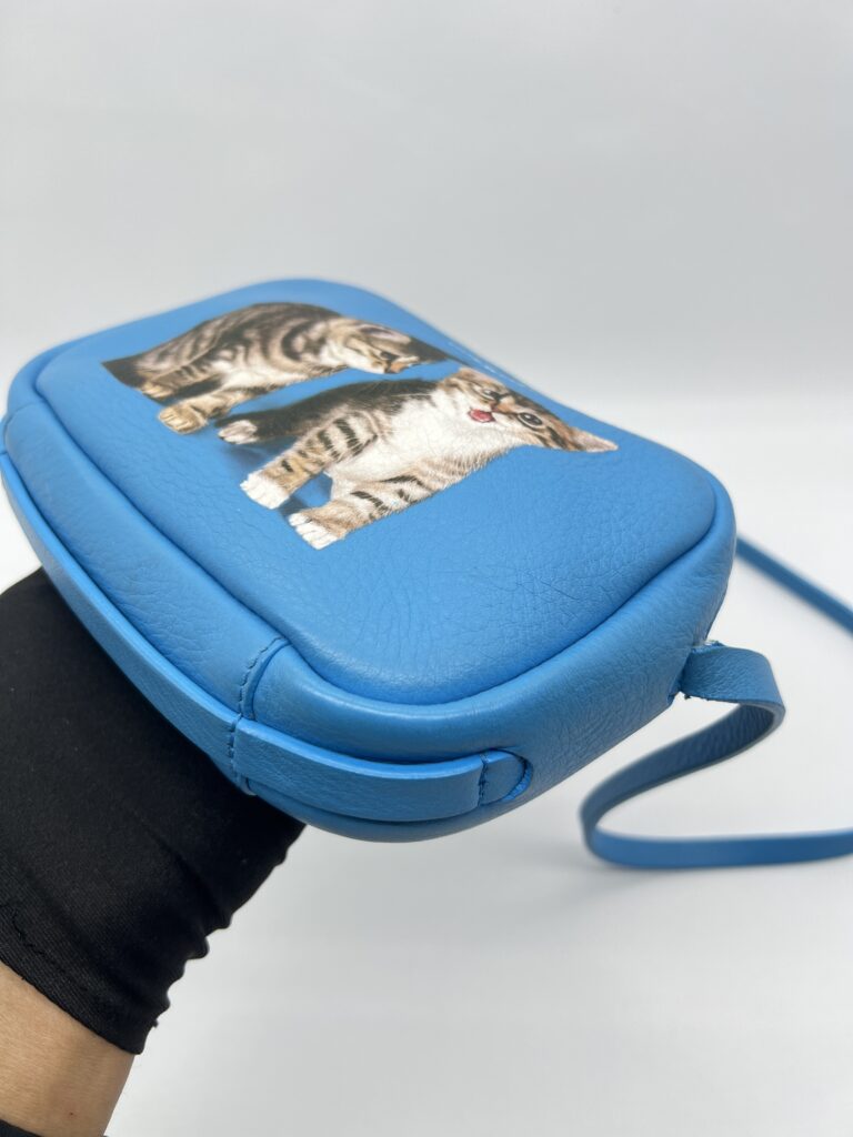 Balenciaga Everyday Camera Bag Blue Cat SHW
