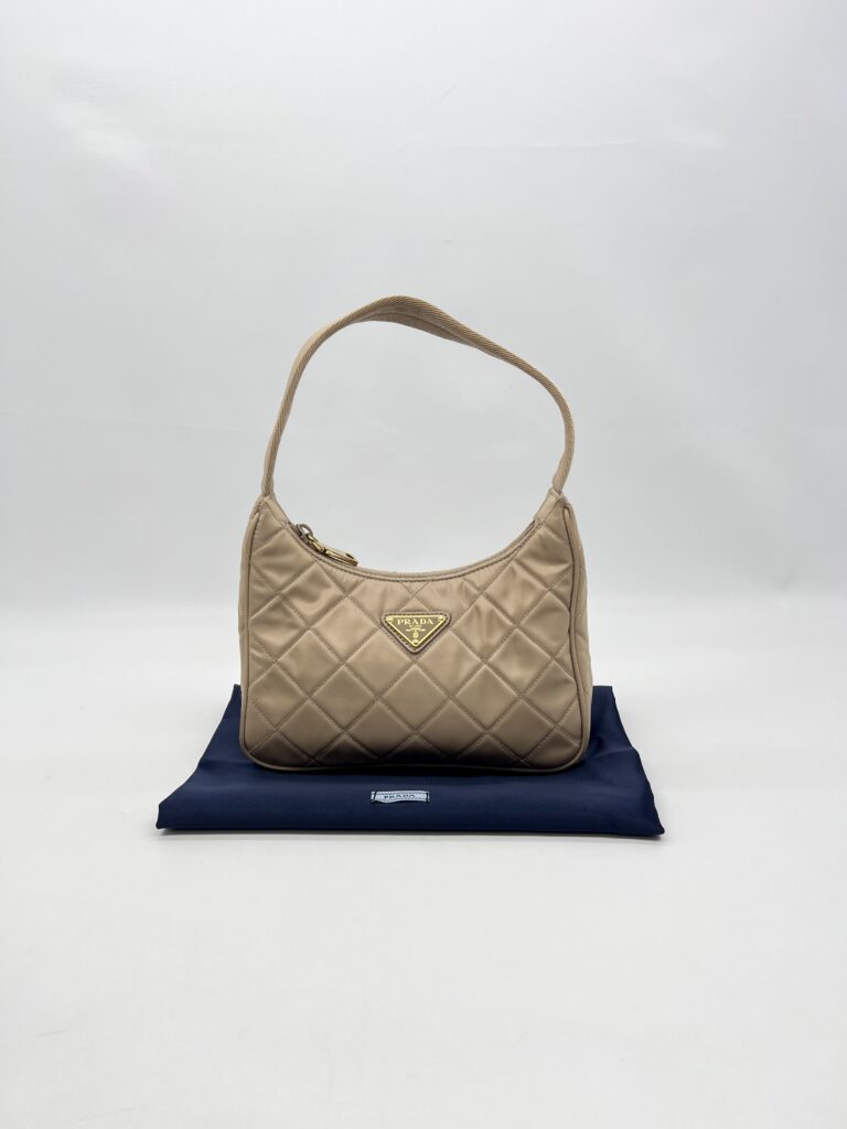 Prada Re-Edition Quilted Nylon Nude GHW