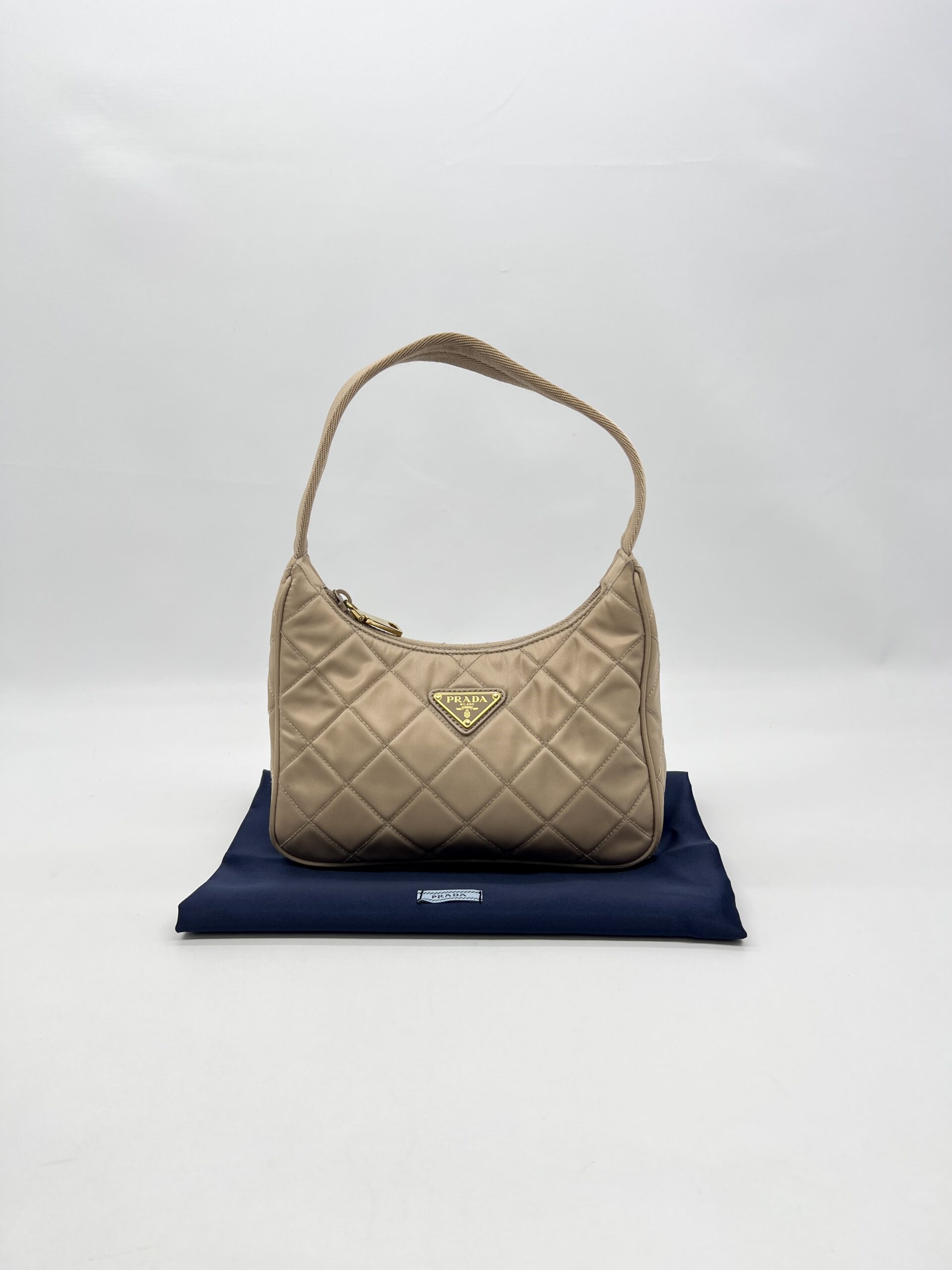 Prada Re-Edition Quilted Nylon Nude GHW