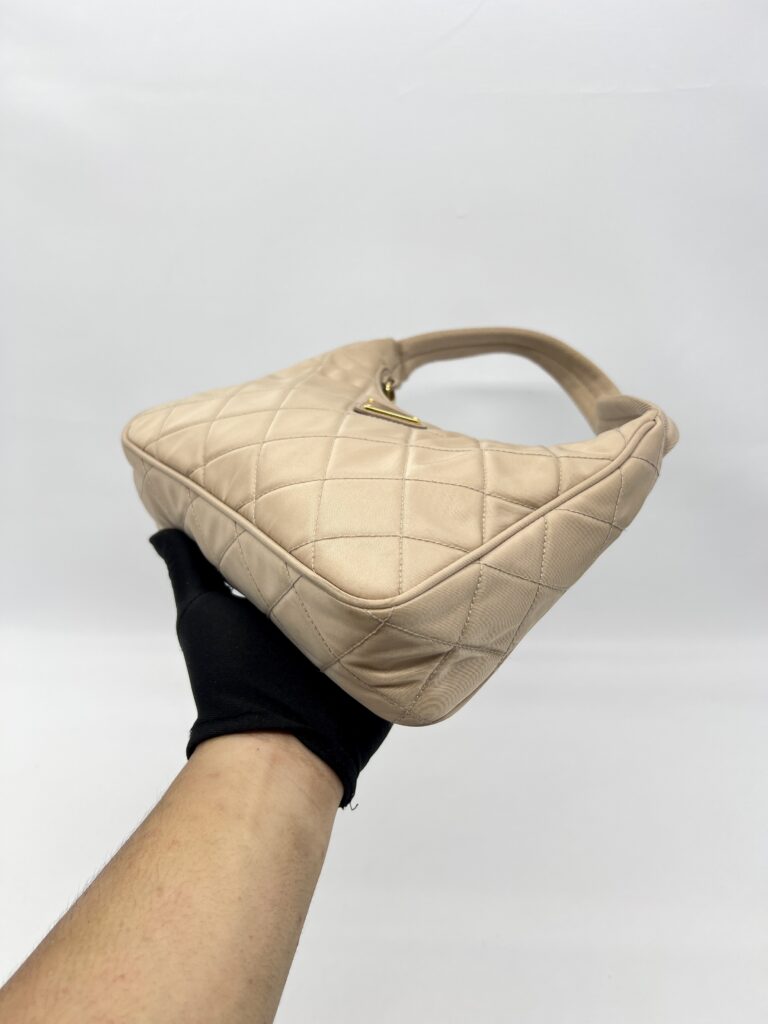 Prada Re-Edition Quilted Nylon Nude GHW