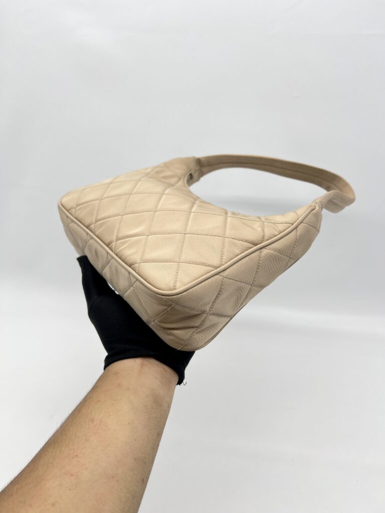 Prada Re-Edition Quilted Nylon Nude GHW