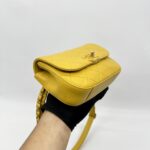 Chanel Chain Infinity Waist Belt Bag Yellow GHW