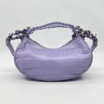 Balenciaga Le Cagole XS Croco Lilac SHW