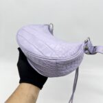 Balenciaga Le Cagole XS Croco Lilac SHW