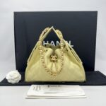 Chanel C25 Small Caviar Light Yellow GHW