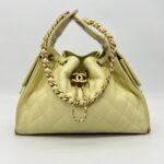 Chanel C25 Small Caviar Light Yellow GHW