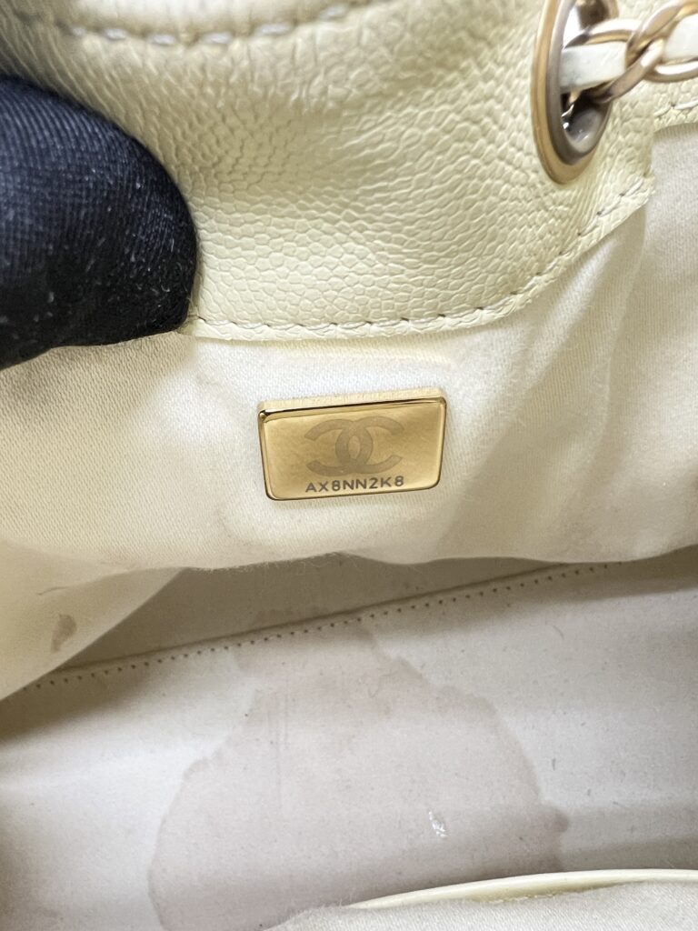 Chanel C25 Small Caviar Light Yellow GHW