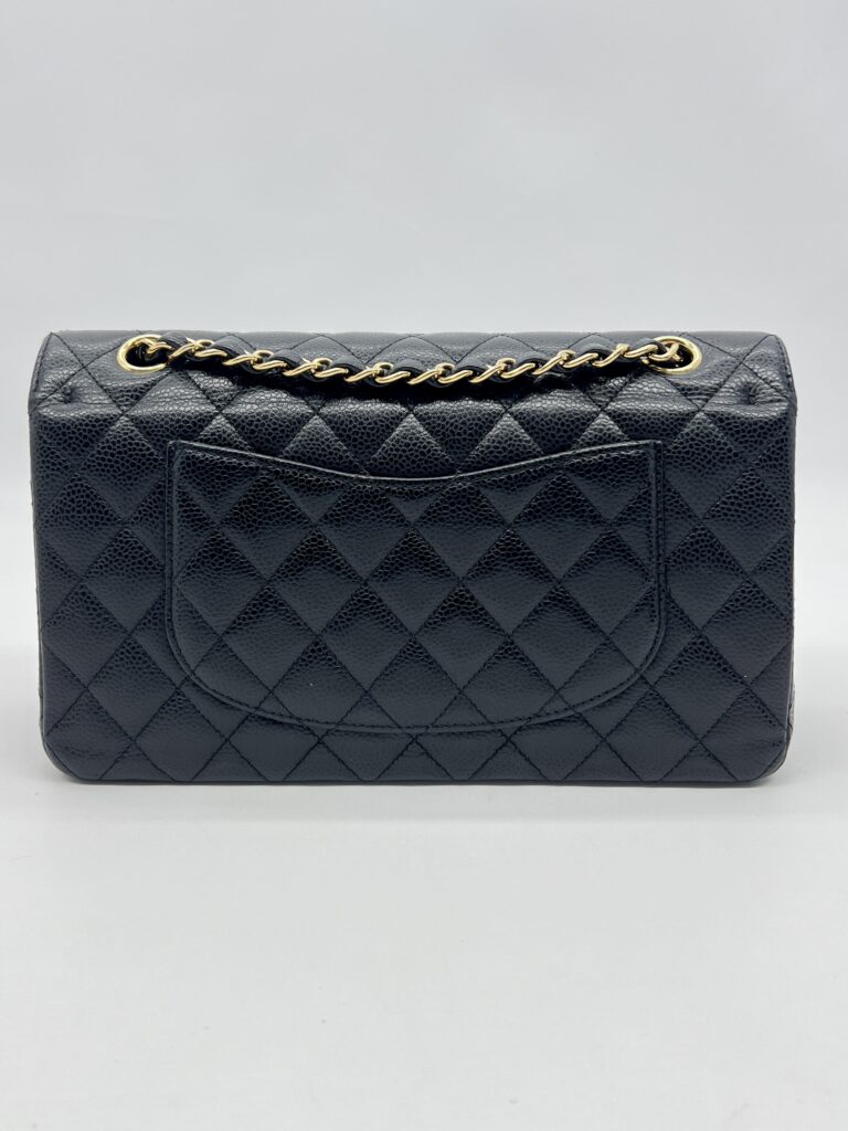 Chanel Medium Classic D Flap Caviar Black GHW
