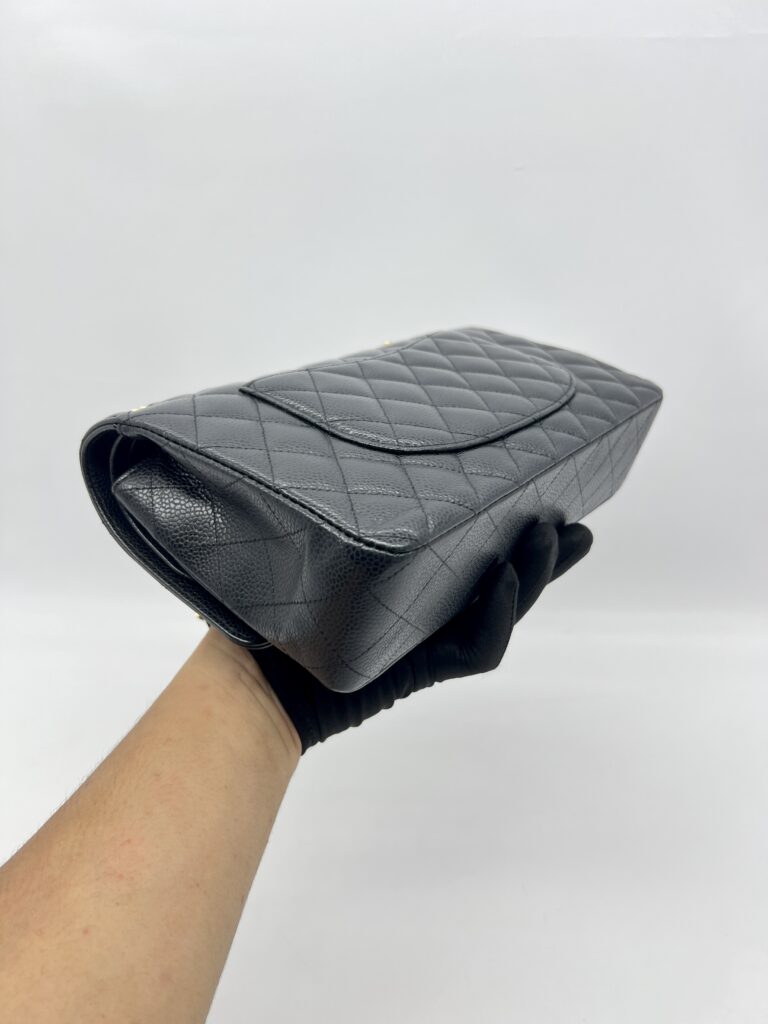 Chanel Medium Classic D Flap Caviar Black GHW