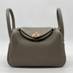 Hermes Mini Lindy Clemence Etoupe GHW