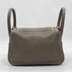 Hermes Mini Lindy Clemence Etoupe GHW
