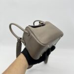 Hermes Mini Lindy Clemence Etoupe GHW